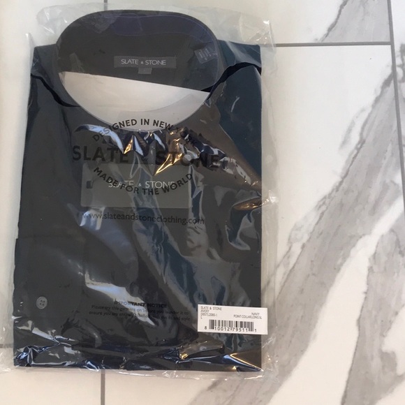 New ⭐️ Slate & Stone Men’s Trim Fit Shirt Large - Picture 3 of 4
